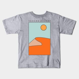 Minimal Style 'Sahara Desert' Illustration Artwork Kids T-Shirt